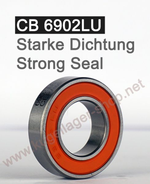 6902RS (6902-2RS) Kugellager Rillenlager – Industriequalität, 15x28x7 Mm (Innen- X Außen- X Breite), Beidseitig Abgedichtet